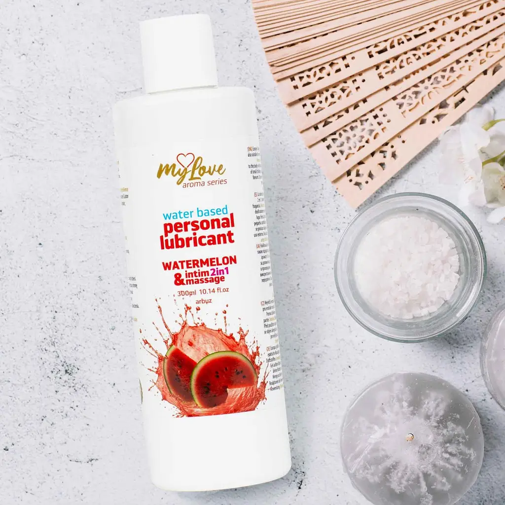 Лубрикант MyLove Aroma Series IntimMassage 2in1 Watermelon, 300 мл - фото 5