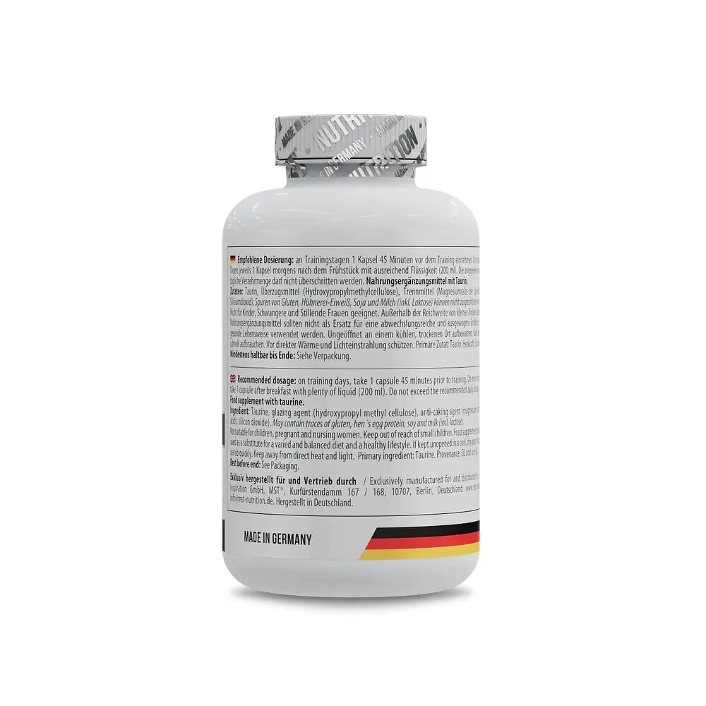 Таурін MST Nutrition Taurine, 240 капсул для підтримки загального здоров'я - фото 3