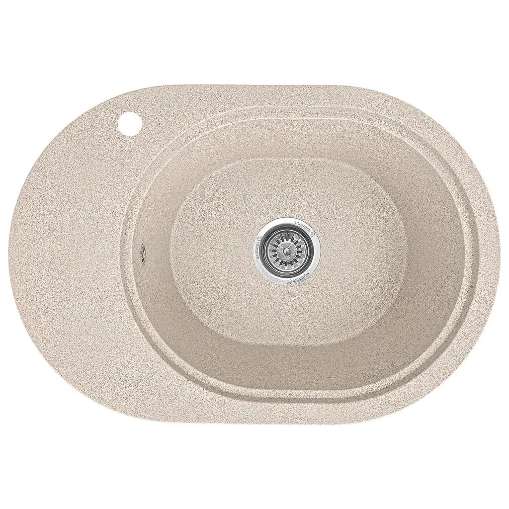 Мийка кухонна Valetti 62N гранітна 620х430 мм бежева - фото 3