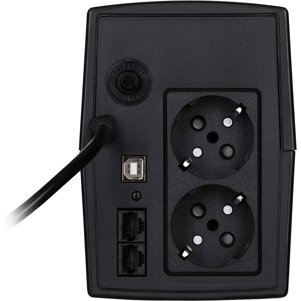 Источник бесперебойного питания 2E DD650, 650VA/360W, LCD, USB, 2xSchuko - фото 3