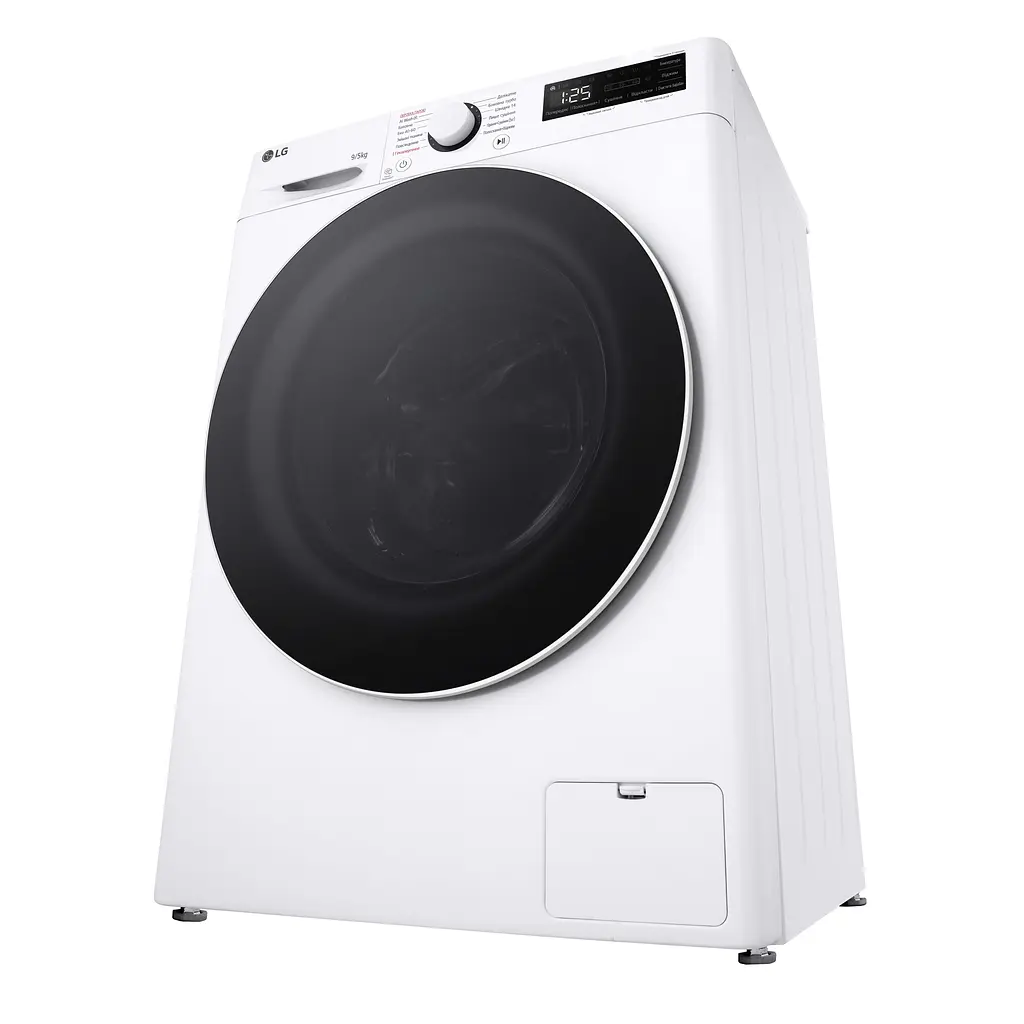 LG Прально-сушильна машина фронтальна, 9(5)кг, 1200, А, 48см, дисплей, пара, інвертор, білий - фото 7
