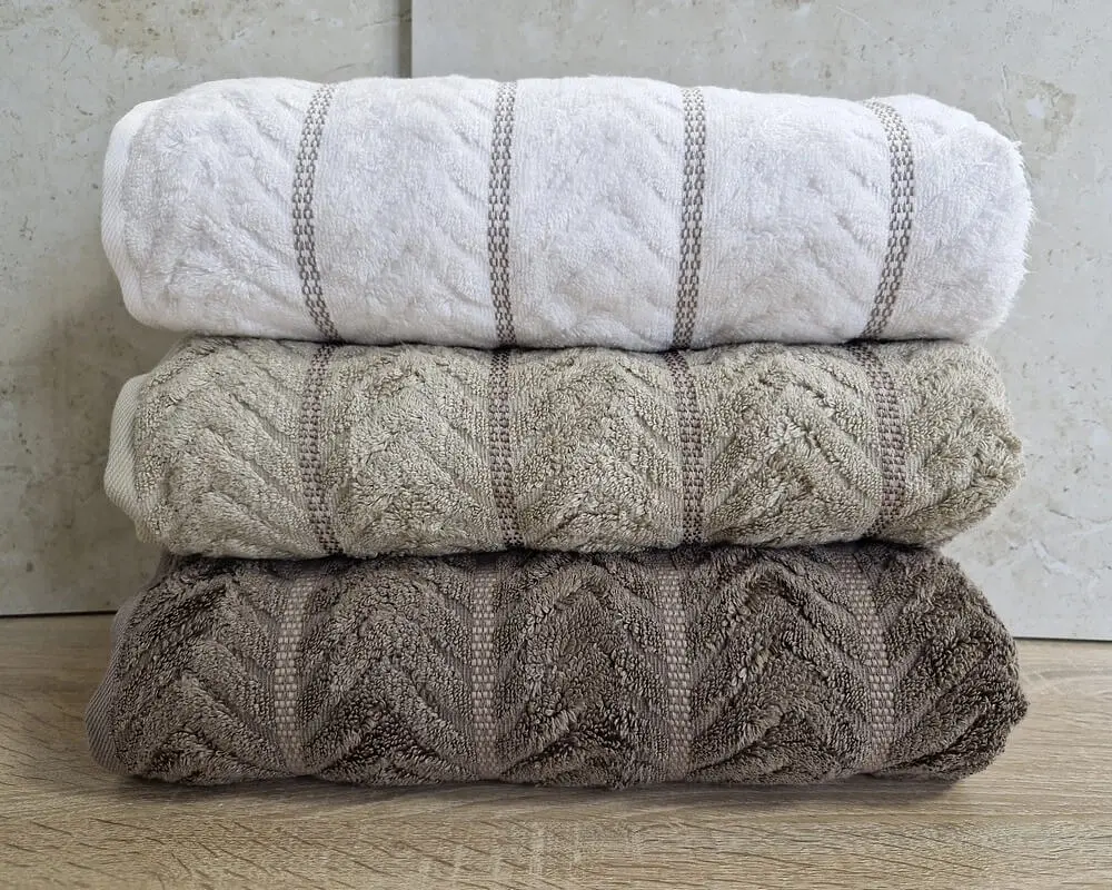Набір турецьких махрових рушників Cestepe MicroCotton Premium 3 штуки 70x140 Multi 1 щільність 600 г/м2 - фото 3