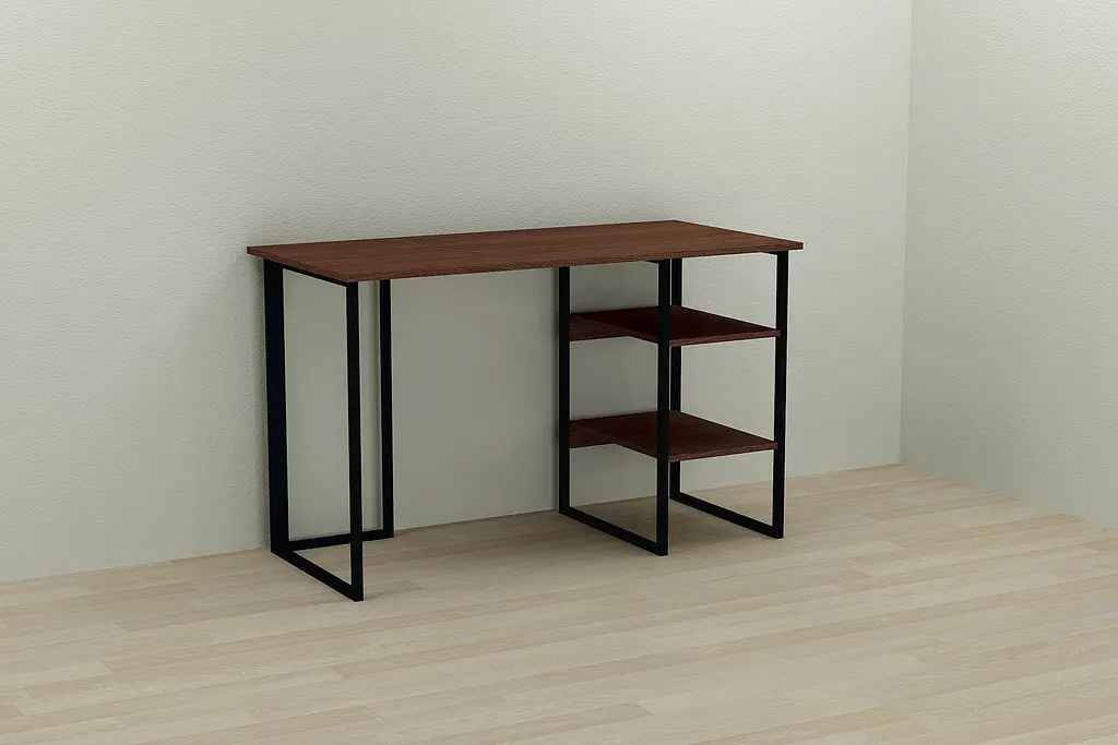 Компьютерный стол Ferrum-decor Кевин 75x140x60 черный ДСП Венге 16мм (FRD-105881) - фото 1