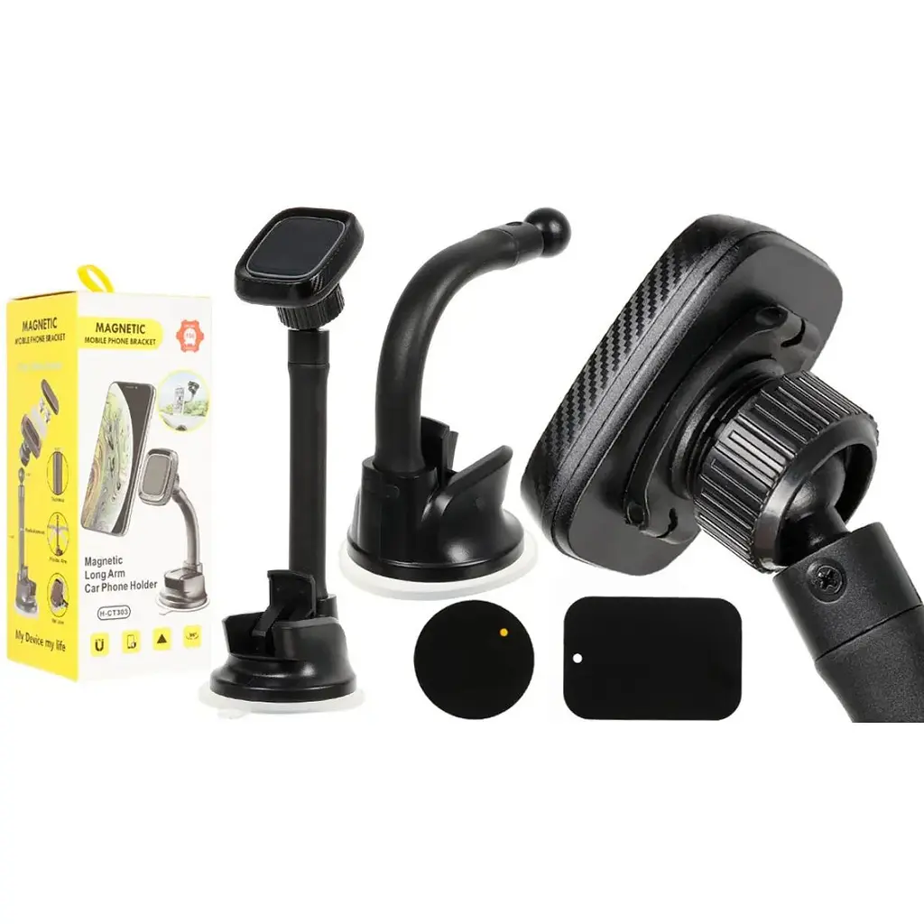 Автомобильный магнитный держатель Primo H-CT303 для телефона на присоске Black - фото 3