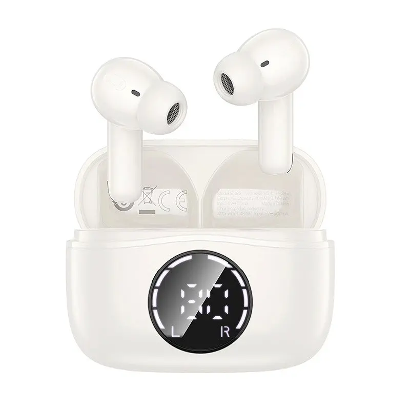 Бездротові навушники Hoco EQ22 Singer true wireless ANC+ENC noise reduction BT headset, BT5.4, 40mAh, 400mAh, 6-7h, white - фото 2