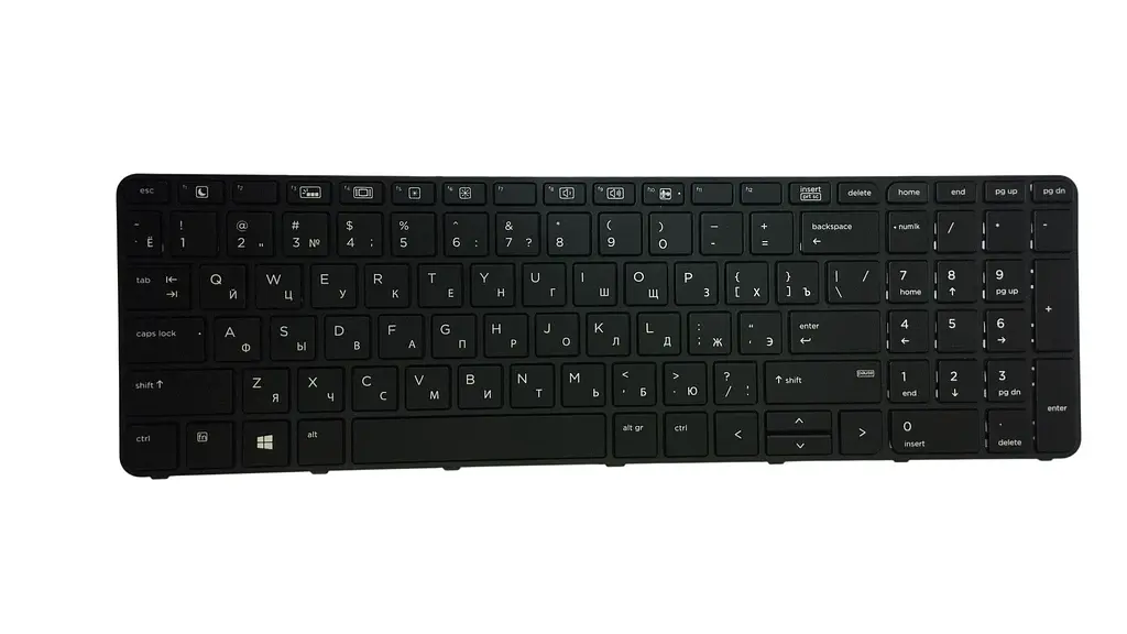 Клавіатура для ноутбука HP ProBook (470 G3) Black з підсвічуванням (Light), (No Frame) з вказівником RU - фото 2