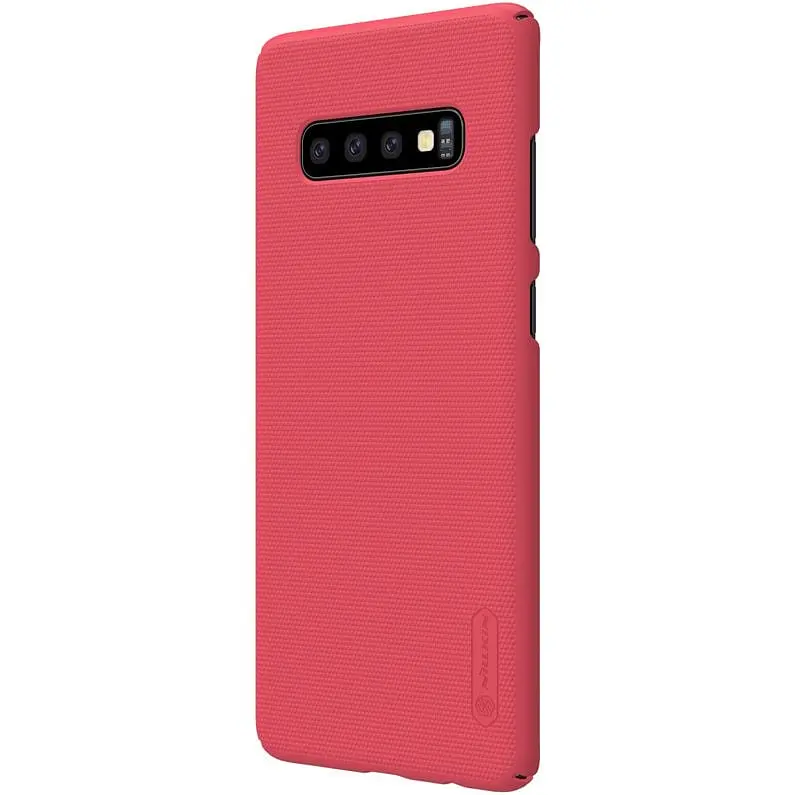 Чехол-накладка Nillkin Super Frosted Shield Samsung Galaxy S10+ G975 Red - фото 2