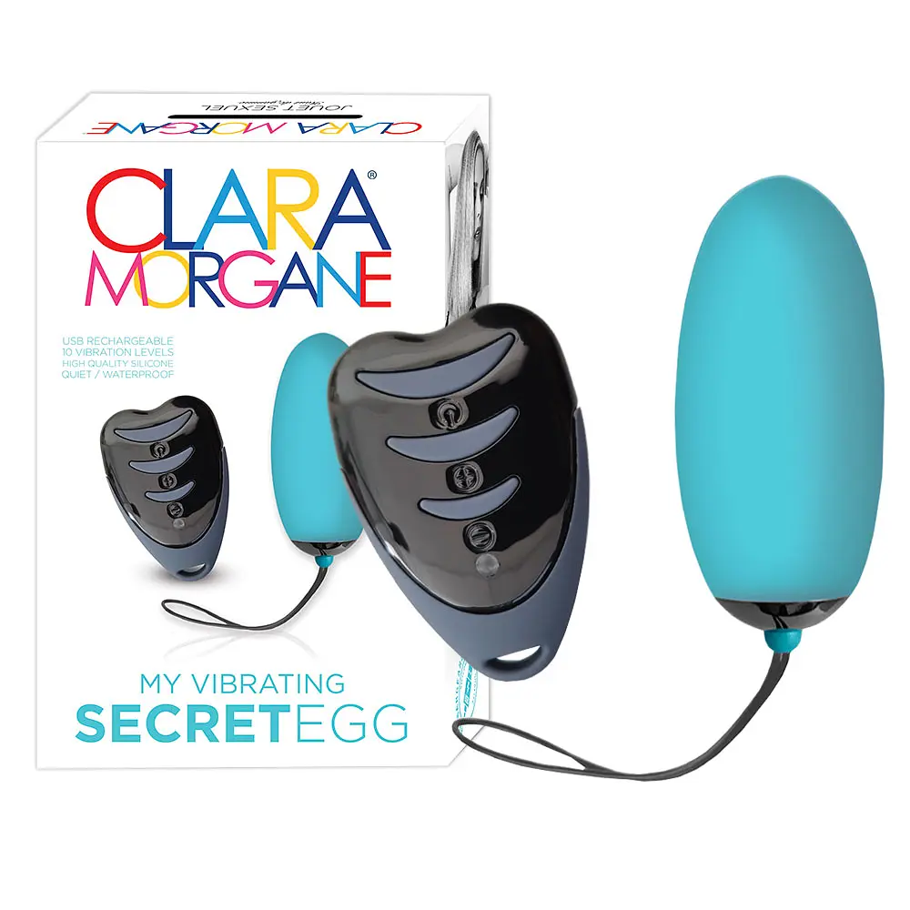 Віброяйце Clara Morgane Pro Secret Egg 7.5 см блакитний - фото 2