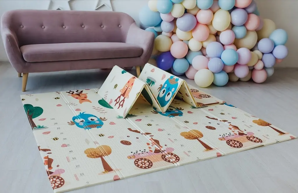 Дитячий двосторонній складаний килимок Poppet Парк і Прогулянка ведмежат, 150х180 см (PP002-150) - фото 6