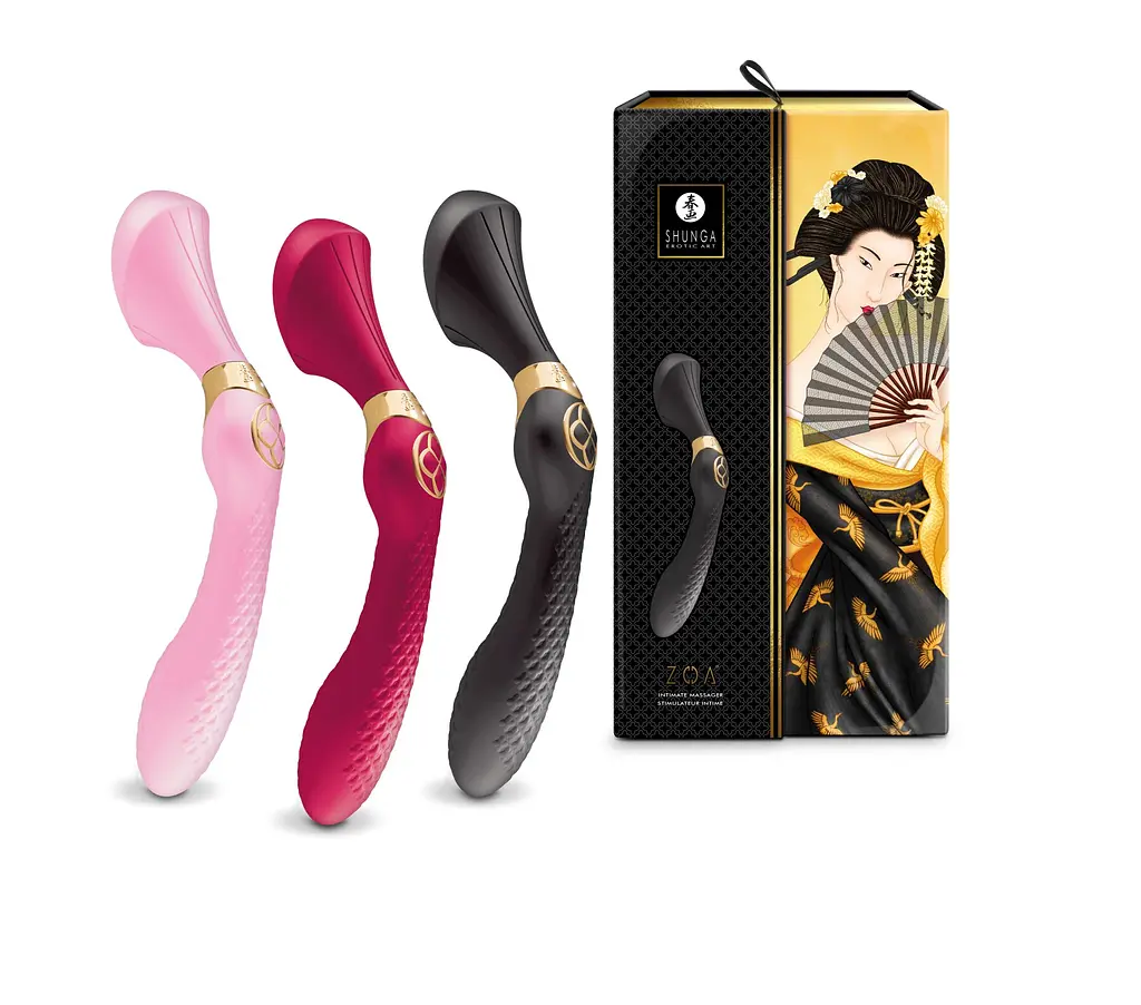 Вібратор Shunga Zoa 26.5 см малиновий - фото 7