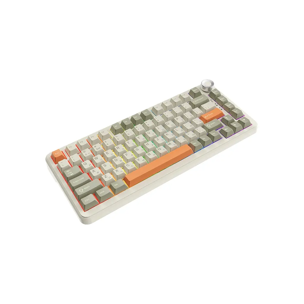 Клавиатура Ajazz AK820 MAX Flying Fish Switch RGB Wireless/Bluetooth/USB Beige (AK820MAX-FF-R) - фото 2
