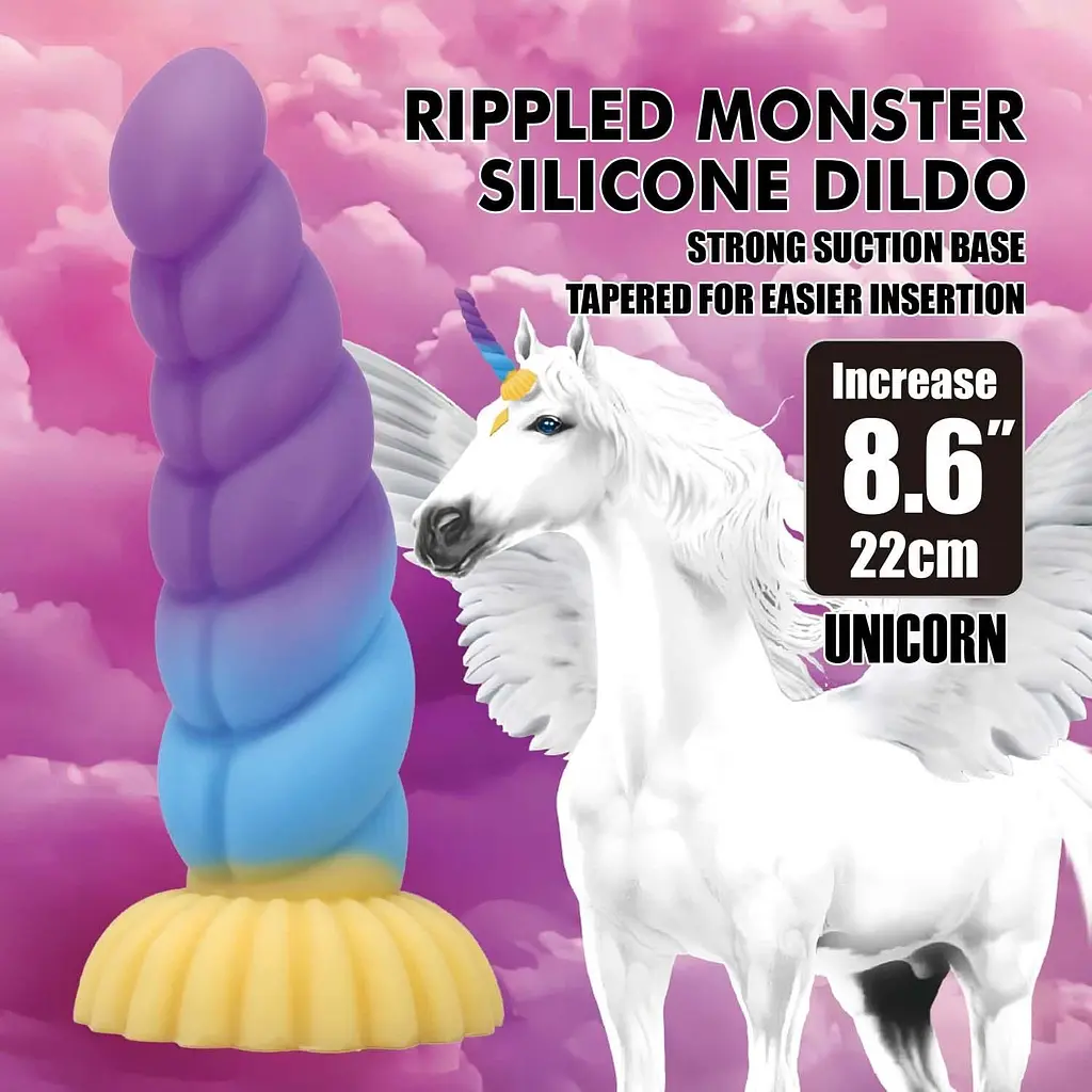 Фалоімітатор Power Monsters Unicorn, 22 см (мульті) - фото 7