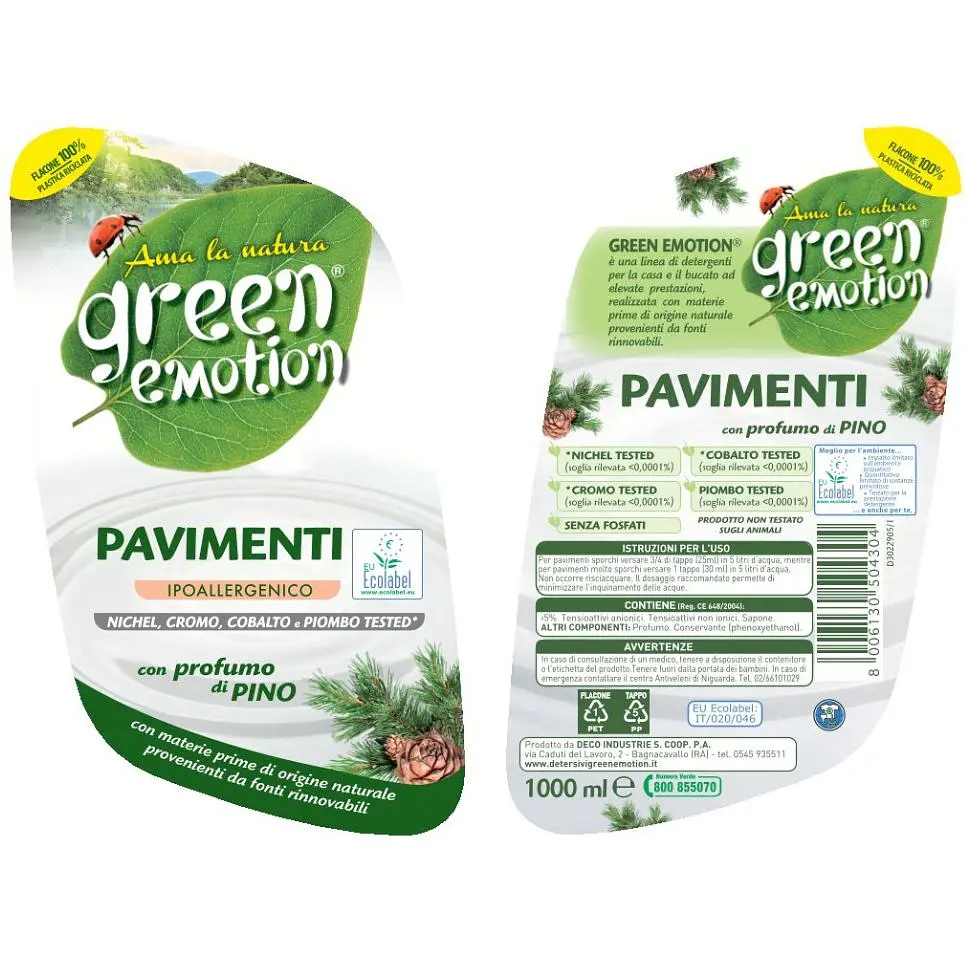 Гипоаллергенное средство для мытья пола Green Emotion Pavimenti Pino 1 л - фото 2
