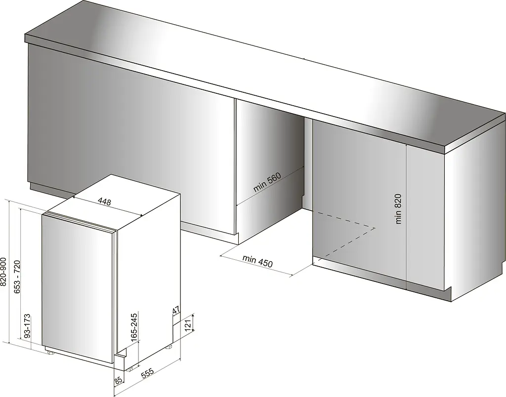 Посудомийна машина Indesit DSIE 2B10 (6485645) - фото 10