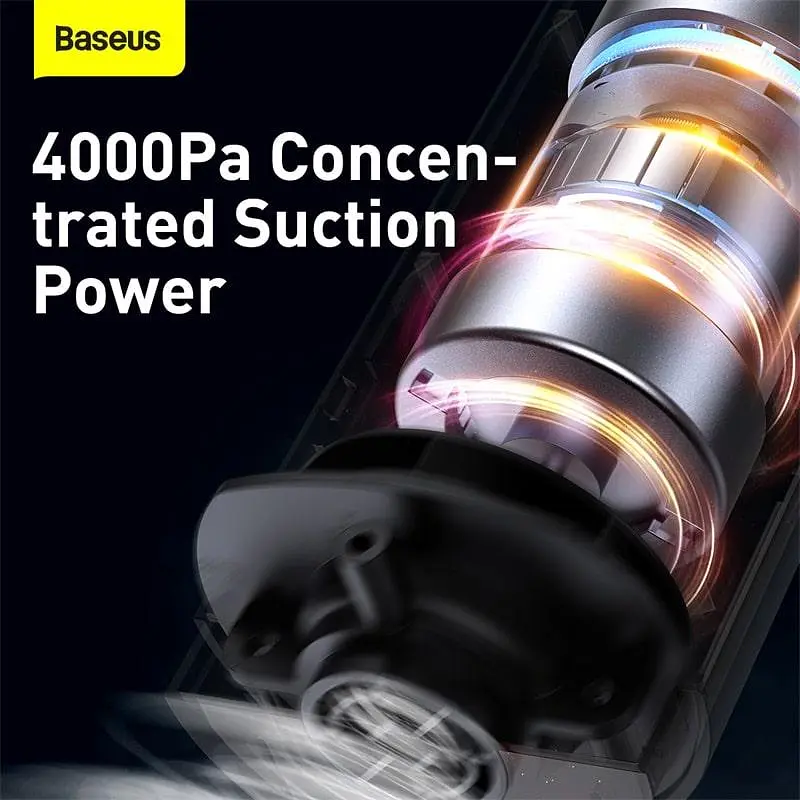 Автомобільний пилосос BASEUS Car Vacuum Cleaner A1 25min 4000Pa (VCAQ010001) чорний - фото 7