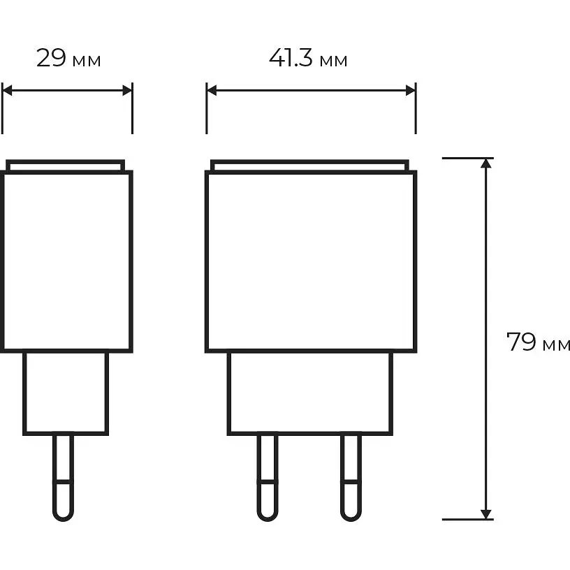 Мережевий зарядний пристрій Euroelectric USB-A+Type-C 30W QC3.0 білий (Charger-30/30W) - фото 3