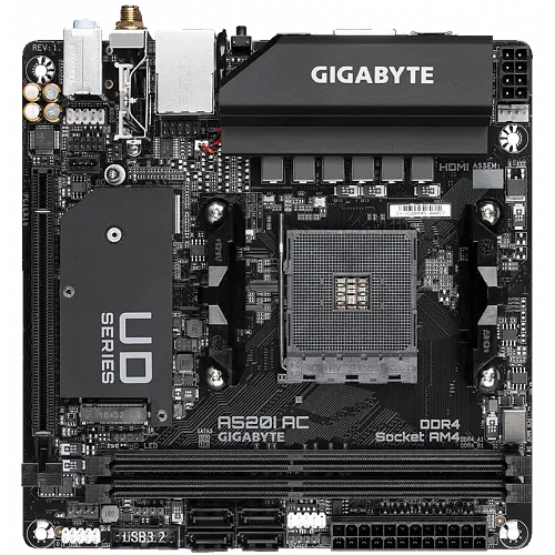 Материнська плата Gigabyte A520I AC Socket AM4 (A520I AC) - фото 2