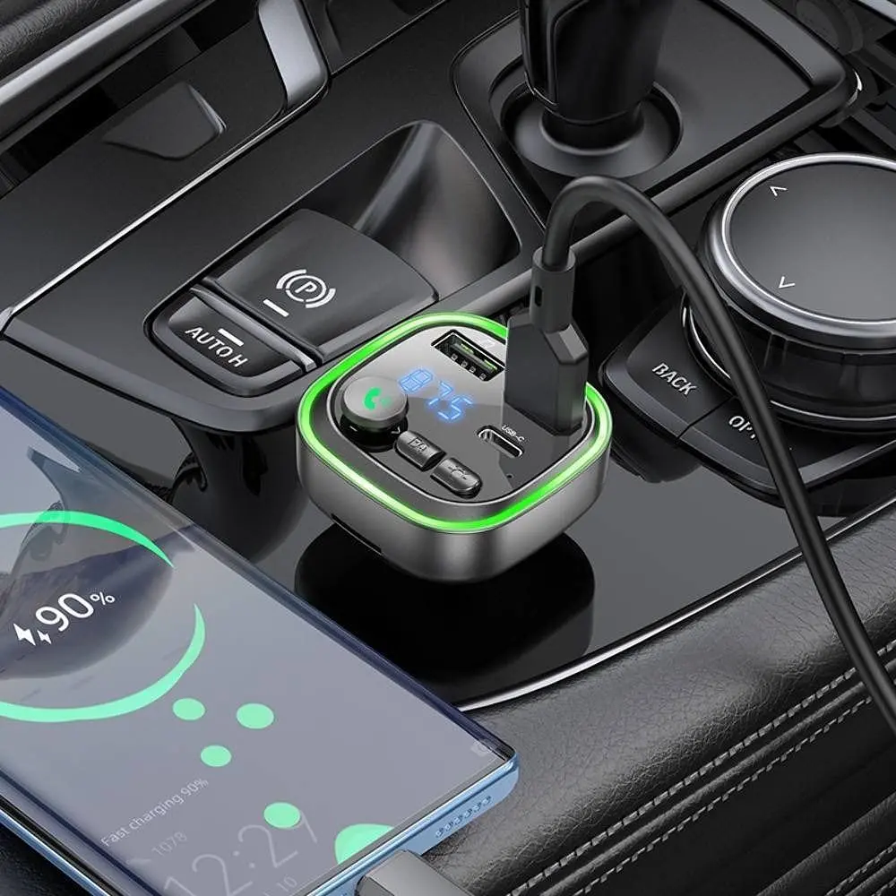 FM-трансмітер і ресивер для авто Borofone BC48 Broad з підтримкою QC3.0 Bluetooth 5.0 потужність 18W Black - фото 8