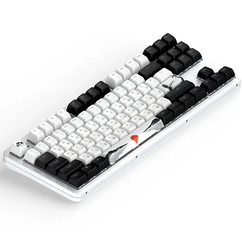 Клавіатура Dark Project 87 Fuji V2, White/Black, USB, механічна (перемикачі Linear g3ms Sapphire), RGB підсвічування, 87 кнопок, кабель 1.8 м, UA/EN (DPKB_FUJI_87_ANSI) - фото 3