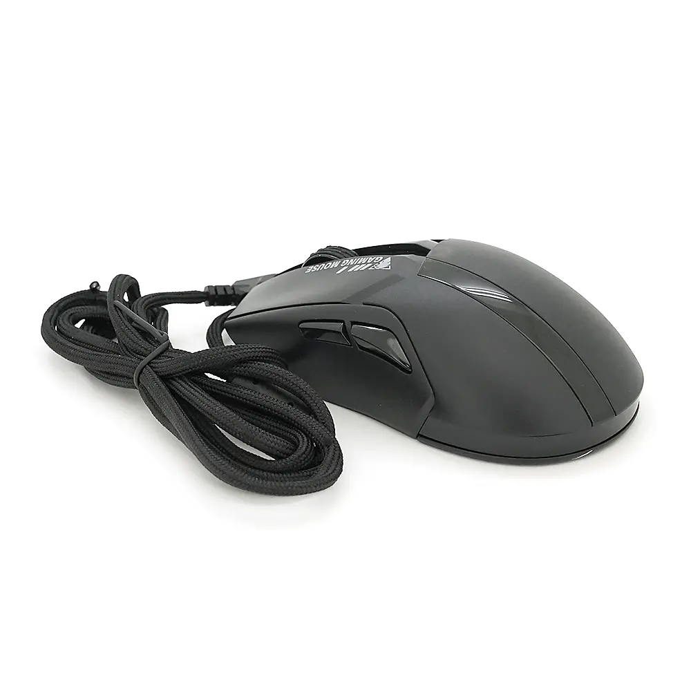 Миша провідна JEDEL GM1401, 7 кнопок, 1000/2000/3200/5600/7600/12400DPI, кабель 1,5 м. RGB підсвічування. Black. Box - фото 3