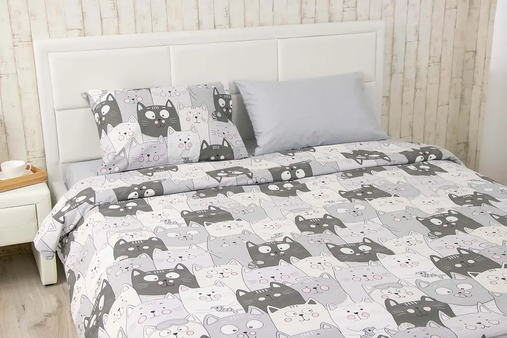 Комплект постельного белья Руно евро "Grey Cat" бязь 845.114Б_Grey Cat - фото 2