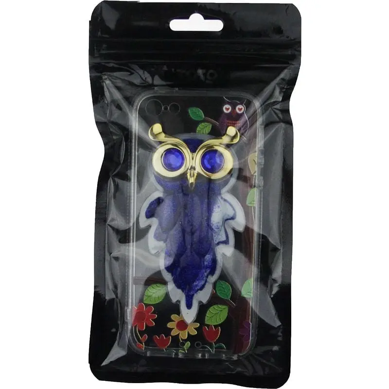 Чохол-накладка Toto TPU Case Decorative Stones IPhone 5/5S/SE Owls Purple - фото 2