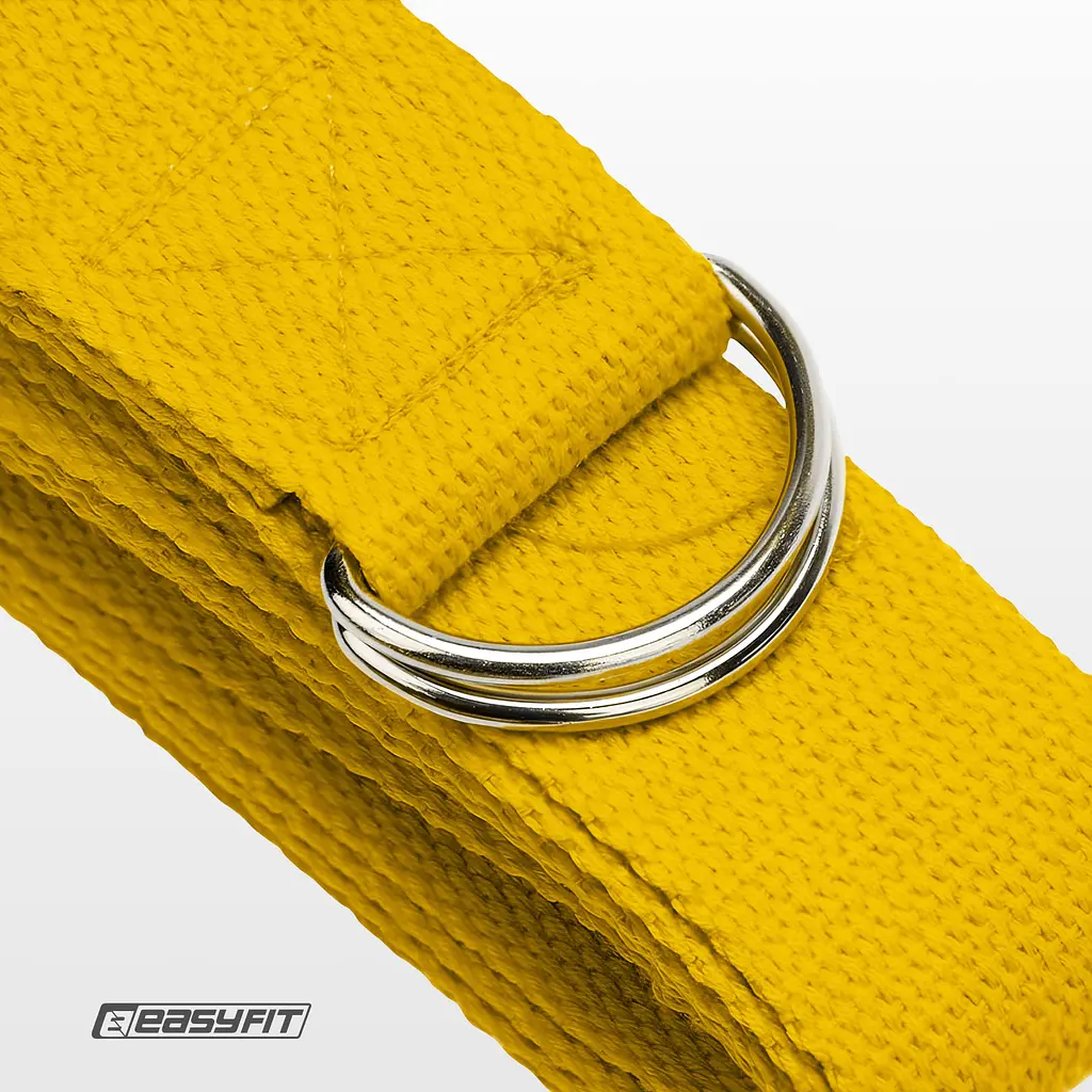 Ремінь для йоги EasyFit жовтий - фото 4