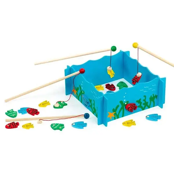 Розвивальна гра Viga Toys Риболовля дерев'яна з магнітними вудками від 2 років