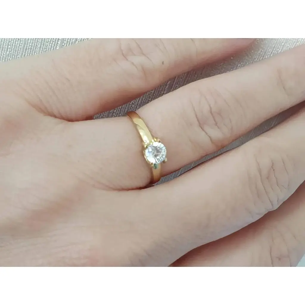 Золоте кільце Qvaliz з фіанітом. К00688Ж 16 - фото 2