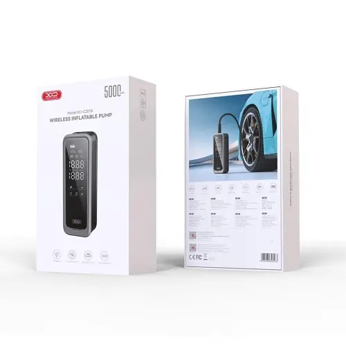 Автокомпресор XO CZ018 Intelligent Portable 5000mAh Wireless Inflation Pump 22 Cylinder Block Чорний - фото 6