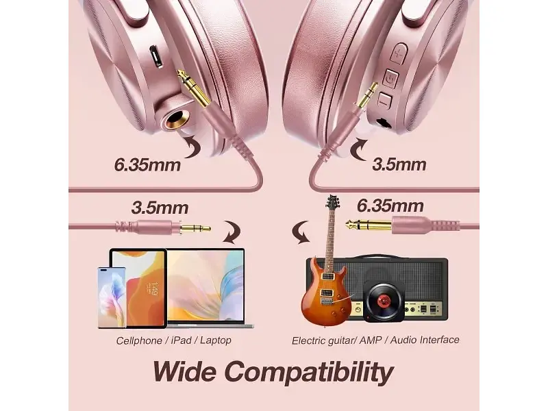 Навушники з мікрофоном OneOdio Fusion A70 Rose Gold - фото 4