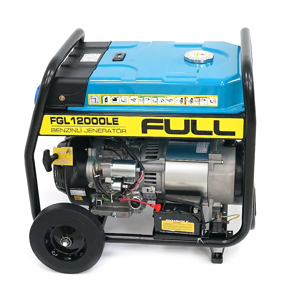 Бензиновий генератор FULL FGL 12000LE, 1-фазний 230 В, 50 Гц, 12 кВА/9,0 кВт, бак 28 л, витрата 3 л/год, ручний/стартер (без АКБ), 720x530x610 мм, 92 кг - фото 4