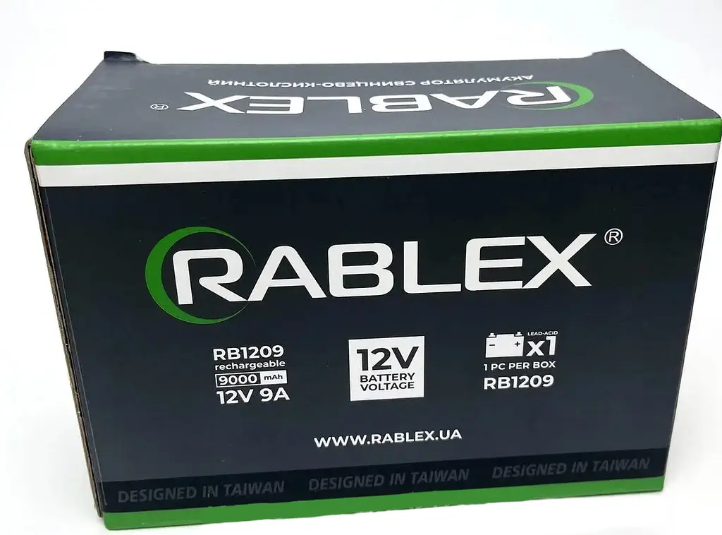Аккумулятор свинцово-кислотный Rablex RB1209 аккумуляторная батарея 12V-9A 9000мah - фото 5