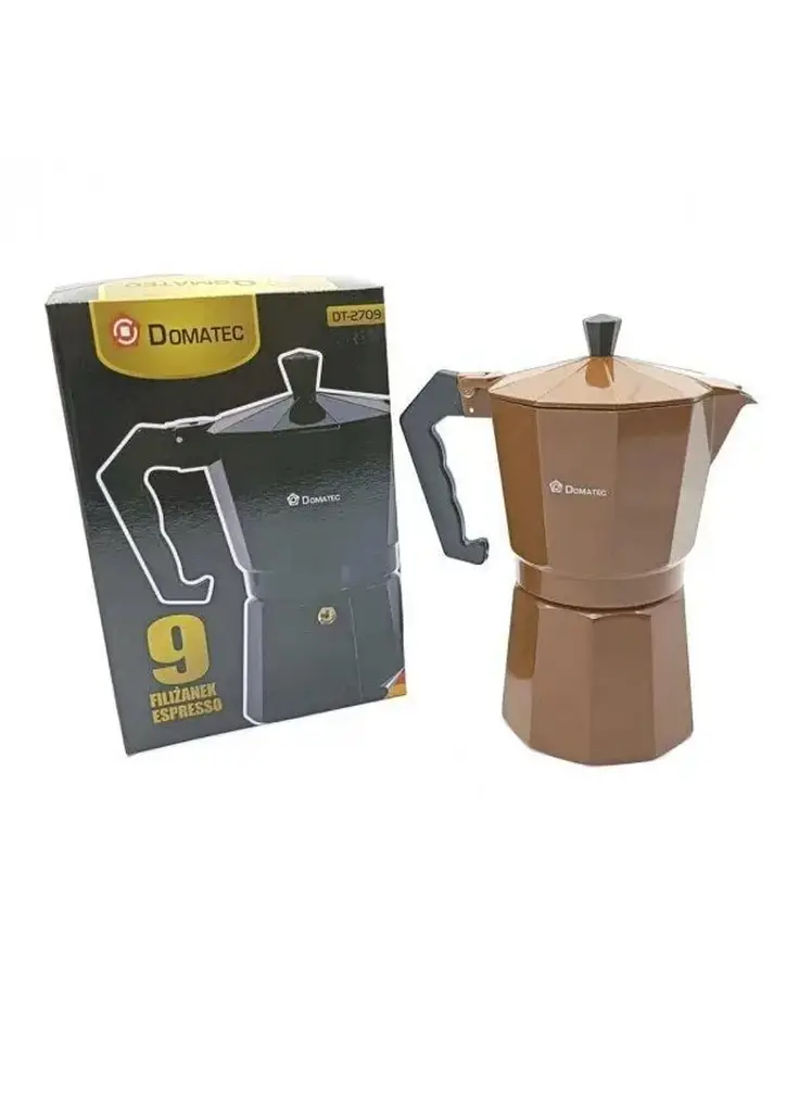 Гейзерна кавоварка Domotec DT-2709 коричнева на 9 порцій - фото 4