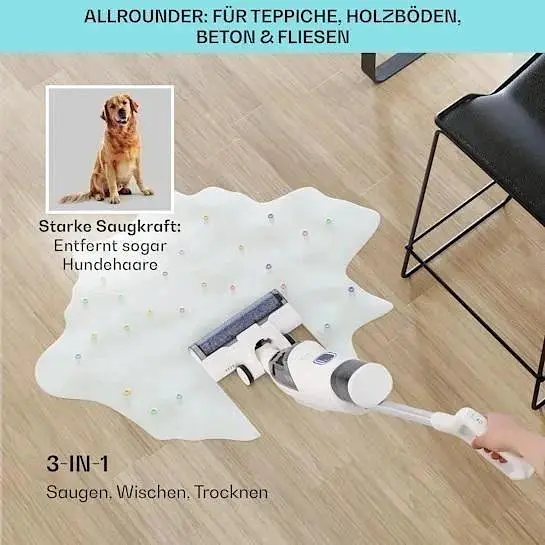 Акумуляторний пилосос Klarstein Caswell влажная/сухая уборка (10041366) - фото 5