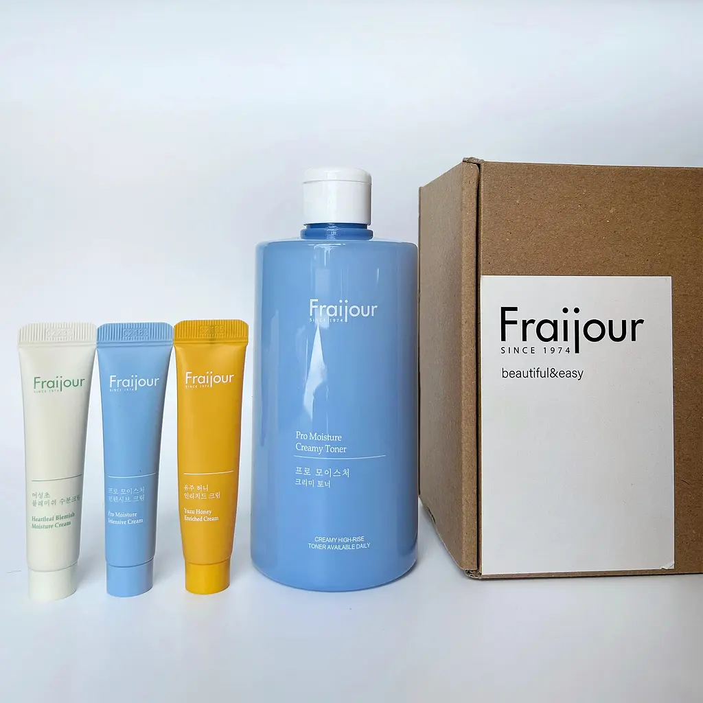 Набір Екстра Зволоження Pro-moisture & Yuzu & Heartleaf toner Fraijour 500 мл cream 3*10 мл - фото 2