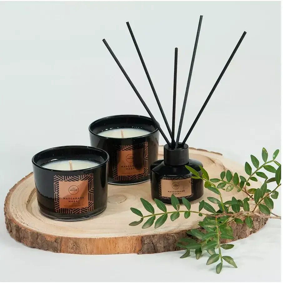 Ароматична свічка з натурального воску Aroma Home Elegance Mascarade Masai 115 г - фото 2