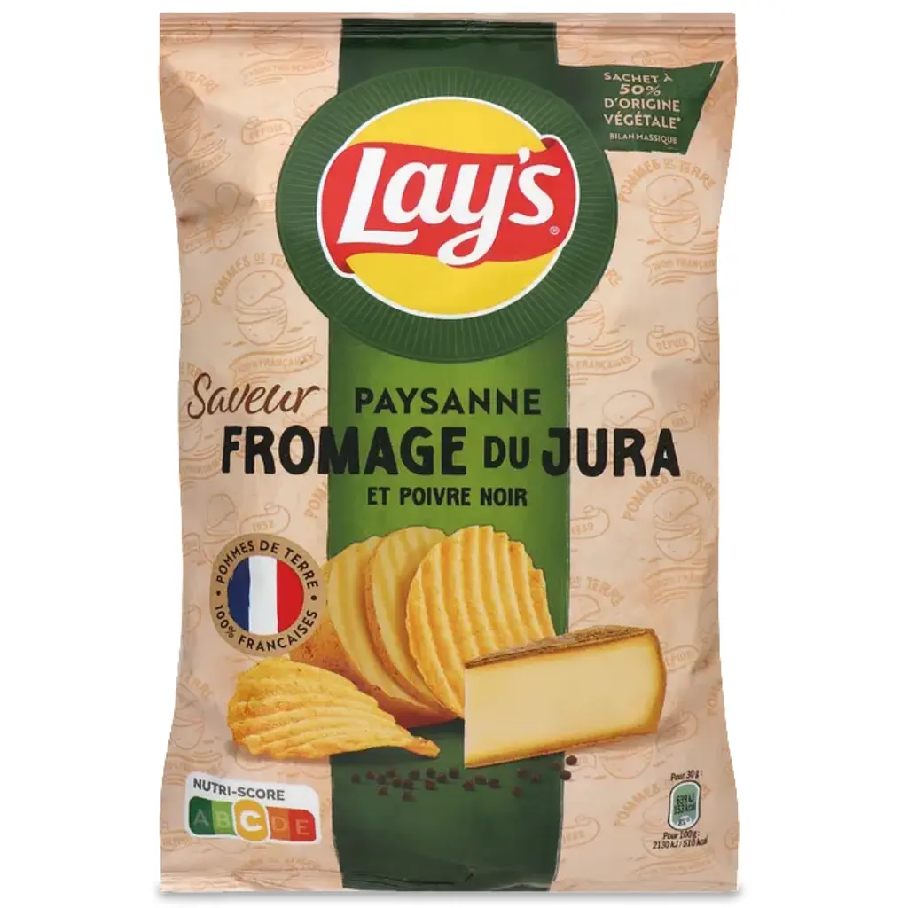 Чіпси Lay's Paysanne Fromage du Jura з чорним перцем 120 г