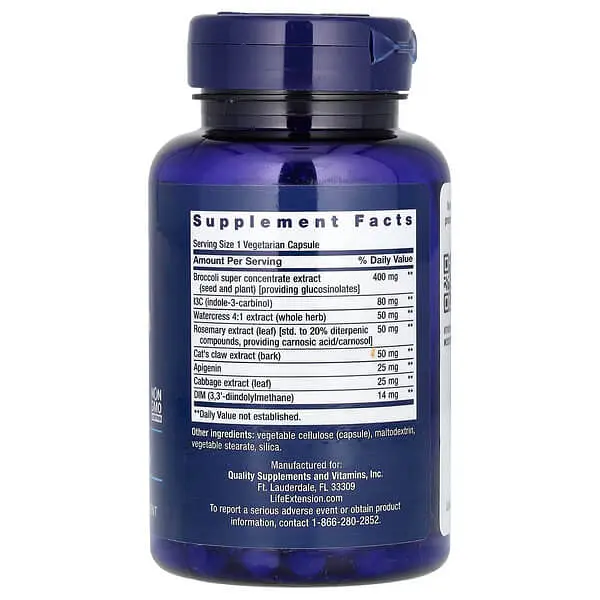Броколі Triple Action Cruciferous Vegetable Extract 60 Capsules Life Extension vit0006457 - фото 2