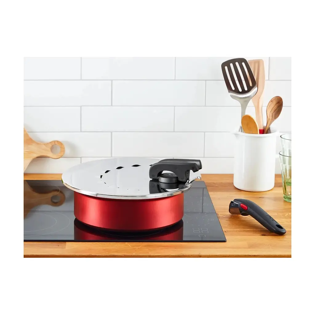 Кришка для посуду Tefal Ingenio, 20-28см, нержавіюча сталь, пластик (L9829853) - фото 3