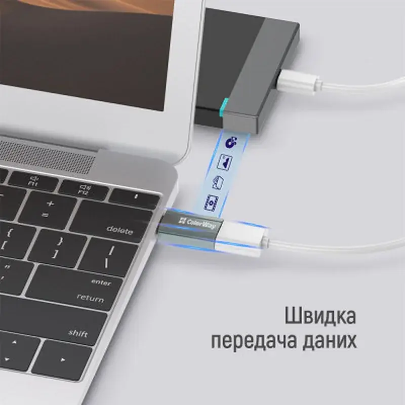 Перехідник USB-A toUSB-C ColorWay (CW-AD-AC) - фото 10