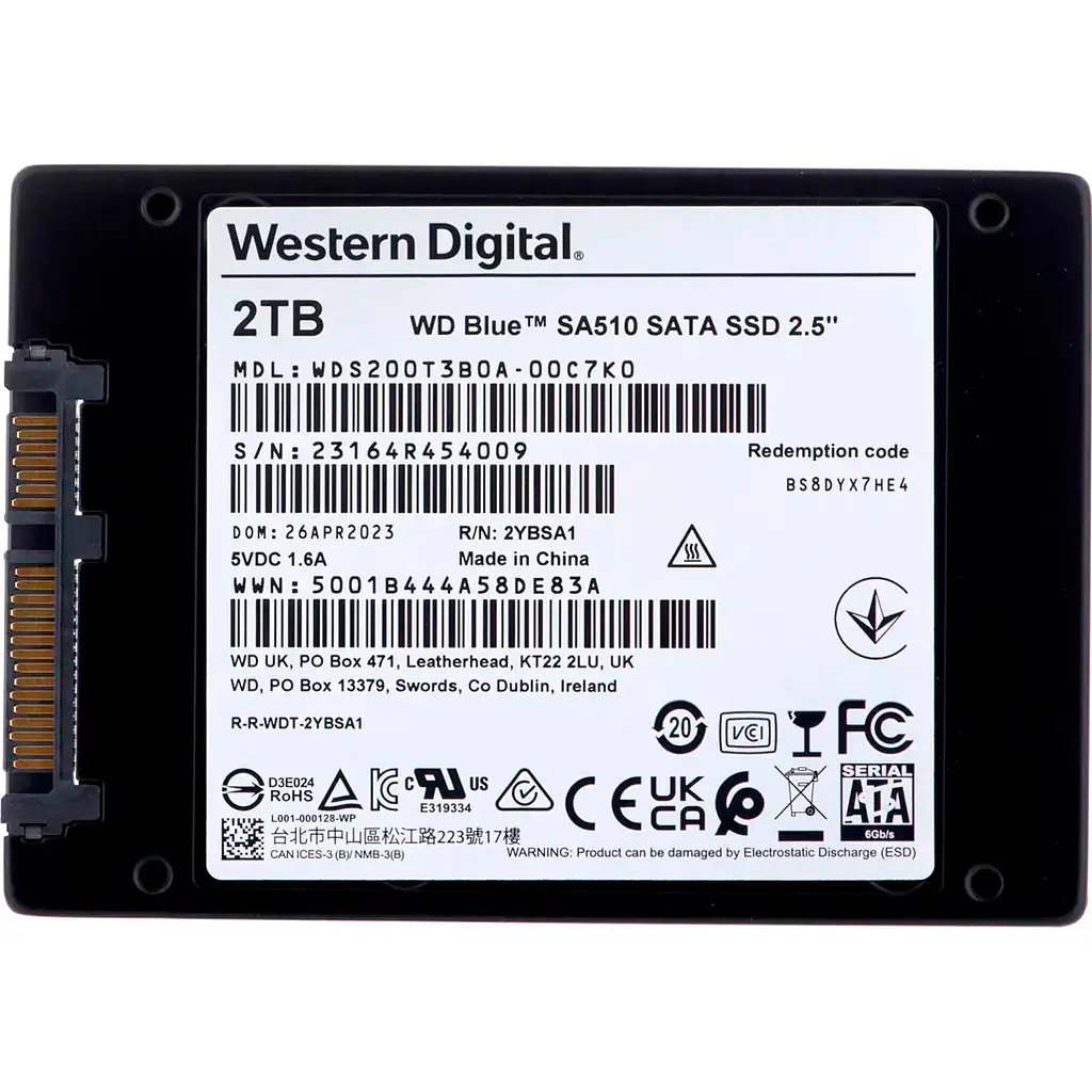 SSD накопичувач WD Blue SA510 2 TB [WDS200T3B0A] [122293] - фото 4