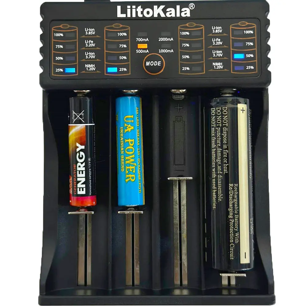 Зарядний пристрій LiitoKala Lii-402 для 4х акумуляторів Li-Ion/LiFePO4/Ni-Mh Black - фото 3