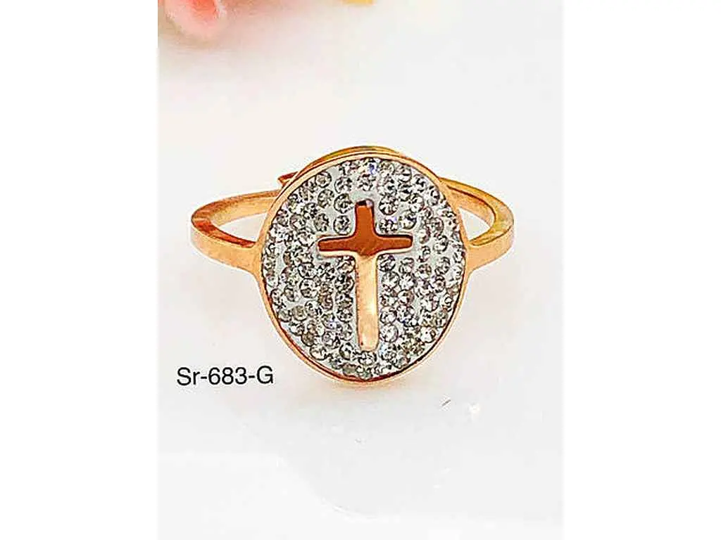 Каблучка Stainlees Steel 683-G р.17 - фото 2