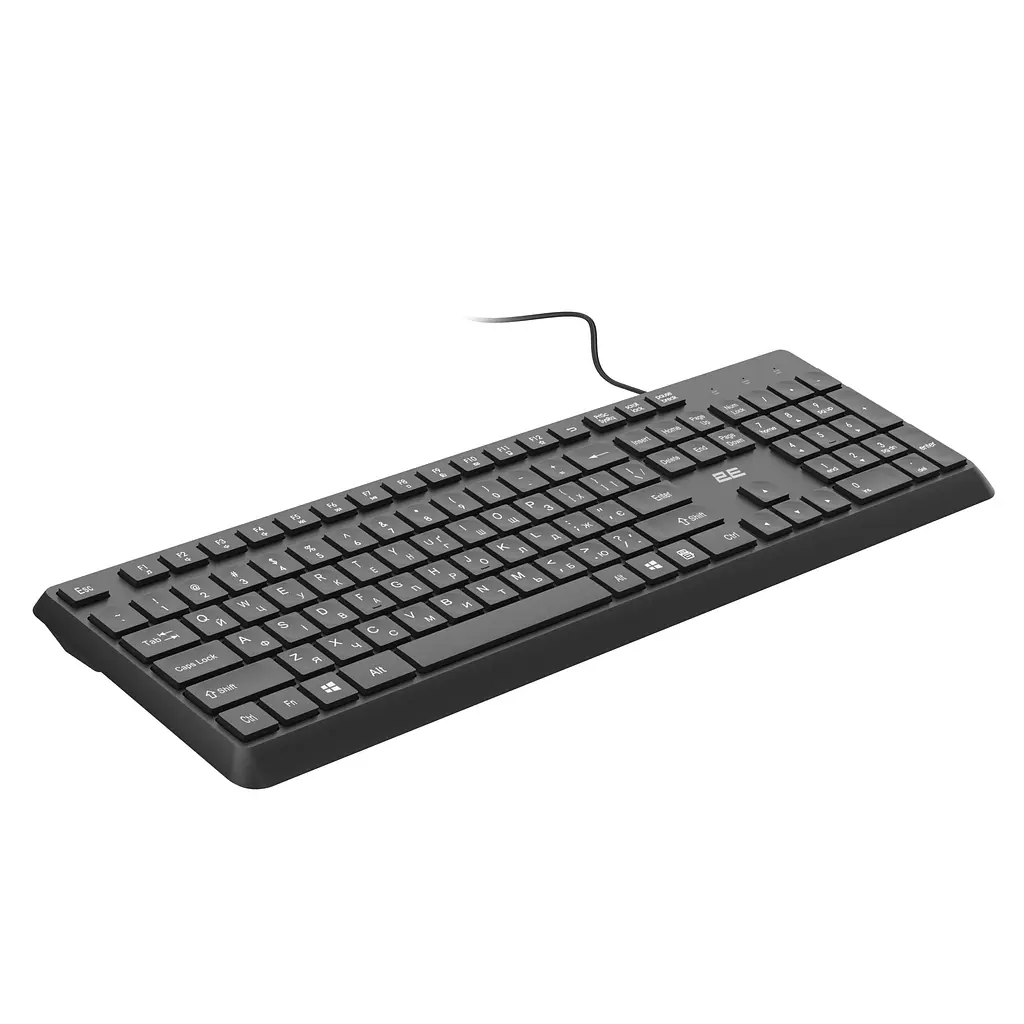 Клавіатура мембранна USB 2E KS-405 Black, 104key, USB-A, EN/UK - фото 3