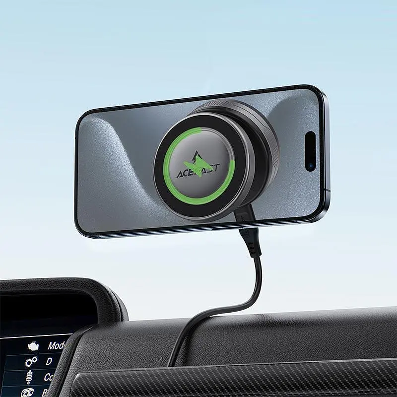 Тримач ACEFAST electric Suction cup magnetic wireless charging holder E29 | 15W, 4.7-6.9 |