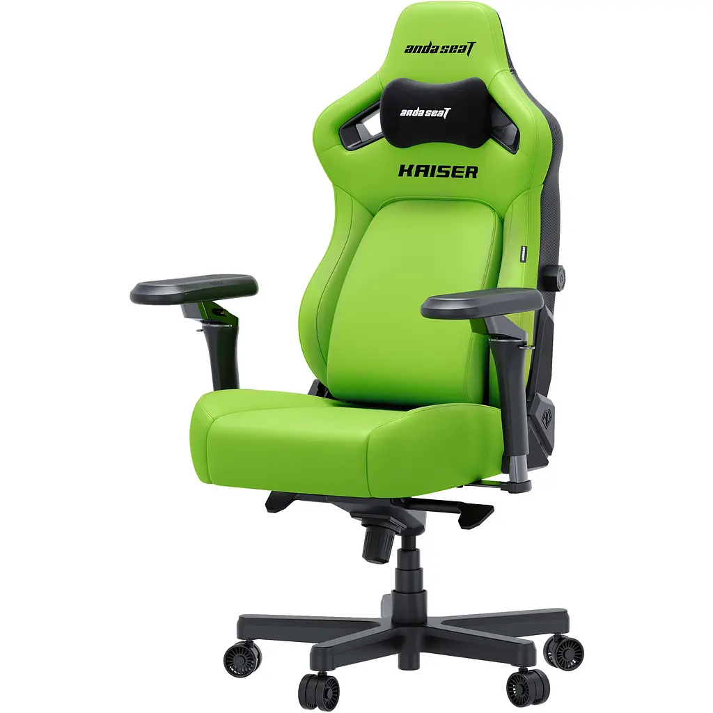Крісло геймерське Anda Seat Kaiser 4 V2 Size XL до 180 кг ігрове Cyber Green PVC (AD12YDDC-XLL-20-C-PV/C-03) - фото 3