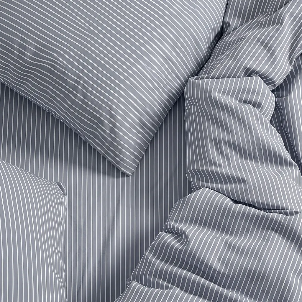 Підковдра двоспальна з вареної бавовни 180х220 DENIM STRIPE COSAS (2200000049209) - фото 2