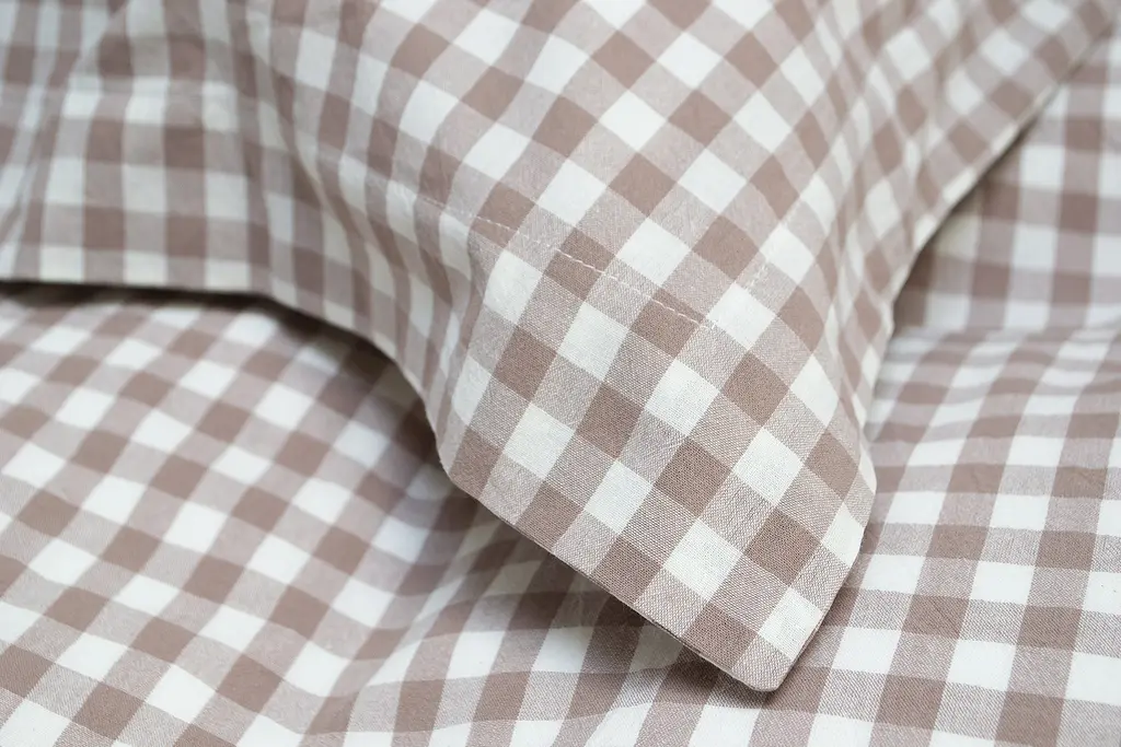 Постельное белье Lotus Home - Checked Gingham кофе семейный - фото 5