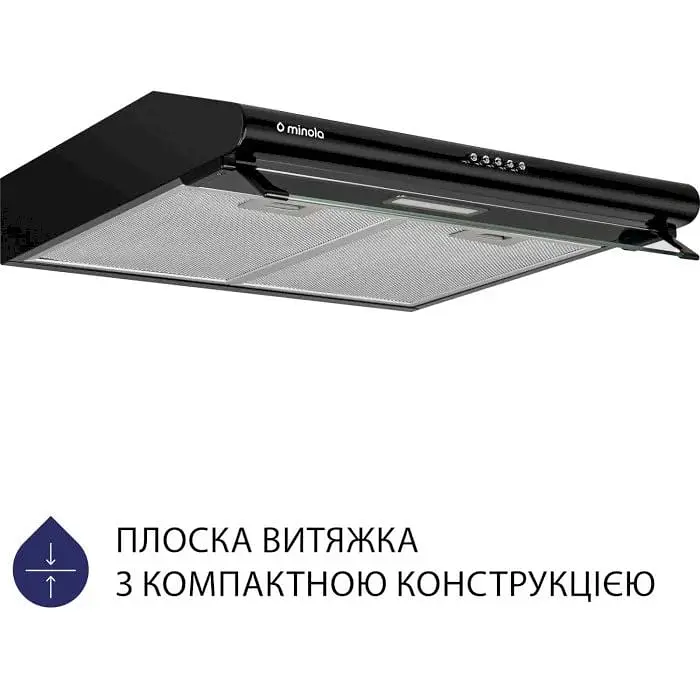 Вытяжка плоская Minola HPL 615 BL - фото 2